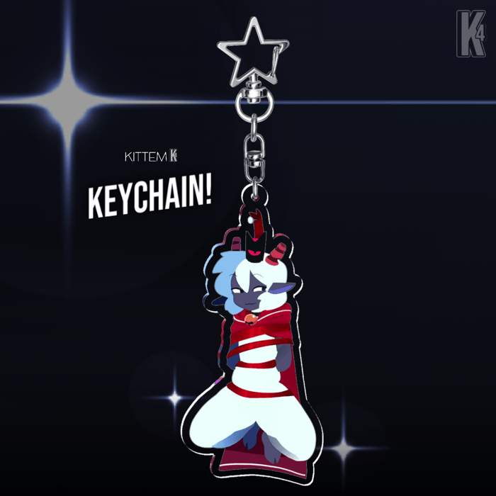 Cult Of The Lamb, Furry Lamb Holographic Keychain, Cotl