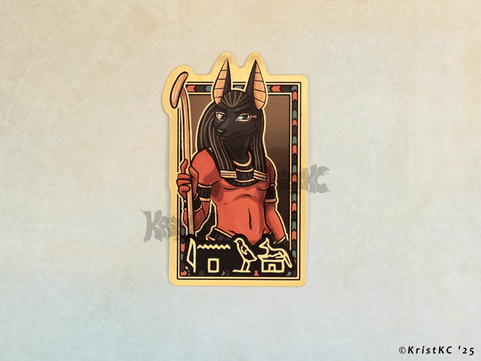 Anubis - Brushed Gold Stickers