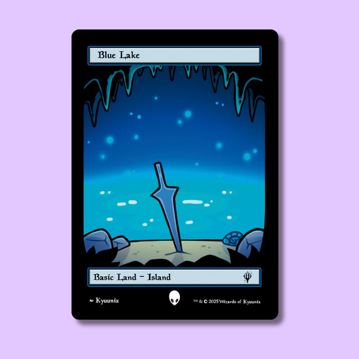 HK Blue Lake Island | MTG Lands