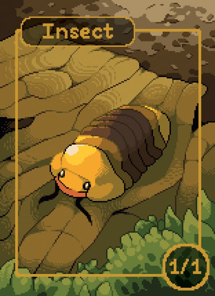 Pixel MTG: Isopod/Bug Holographic TCG Card/Token