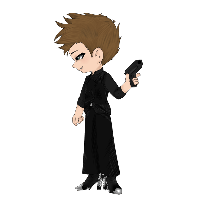 Acrylic Shell Pattern Standee (Dean Whinchester "Man of Letters" and not AU) A chibi