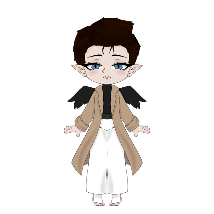 Acrylic Ripple Standee Castiel ("Men of Letters" and not AU) Chibi