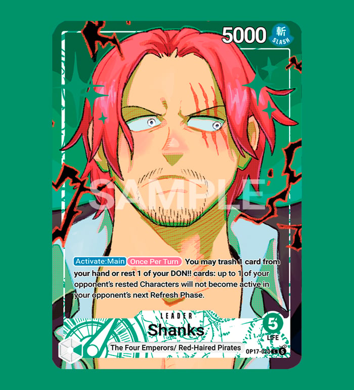 Shanks Op17 Leader l Holographic Texturized Card