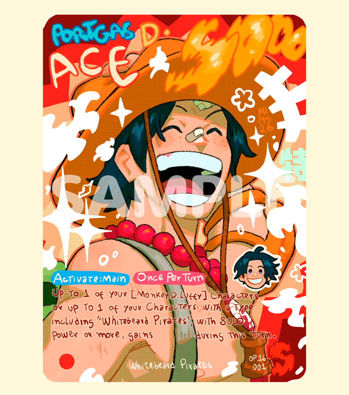 Ace Op16 Leader l Holographic Texturized Card