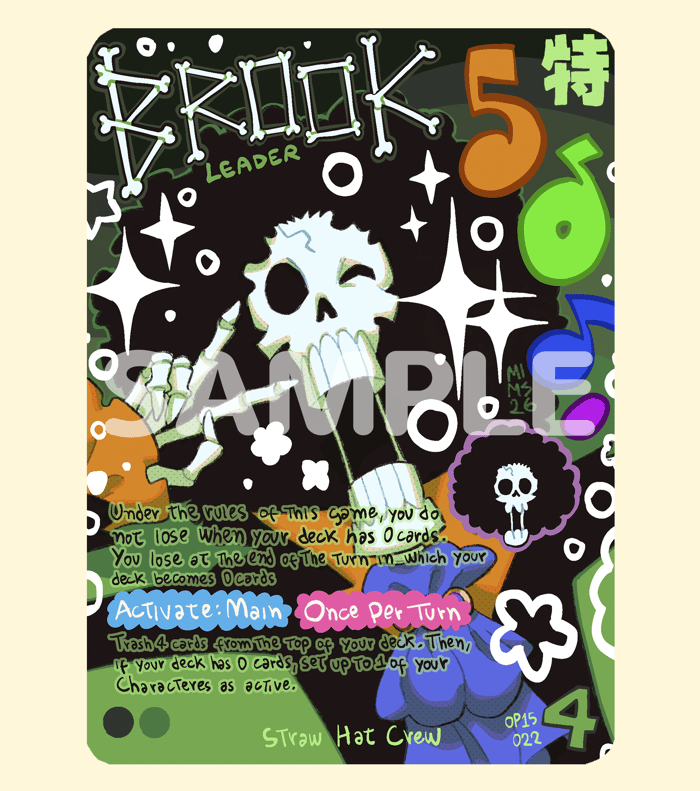 Brook Op15 Leader l Holographic Texturized Card