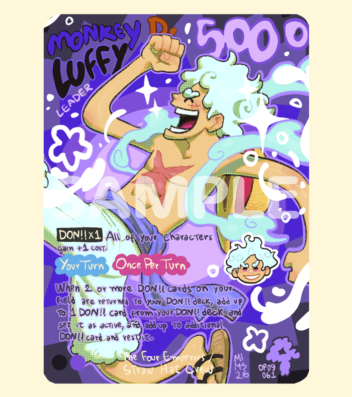 Luffy Op09 Leader l Holographic Texturized Card