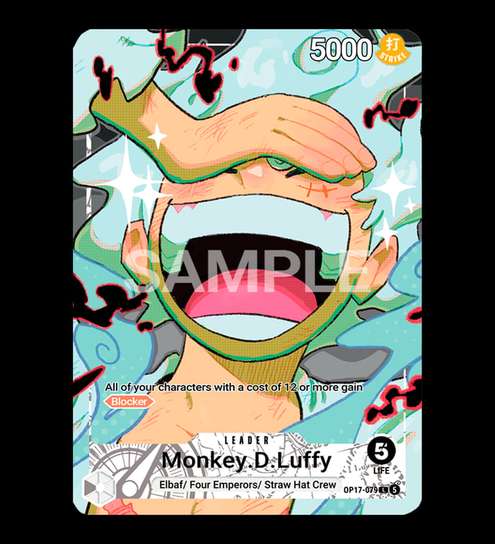 Monkey.D.Luffy Op17 Leader l Holographic Texturized Card