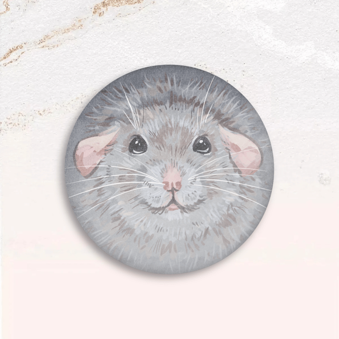 Pet rat fluffy badge