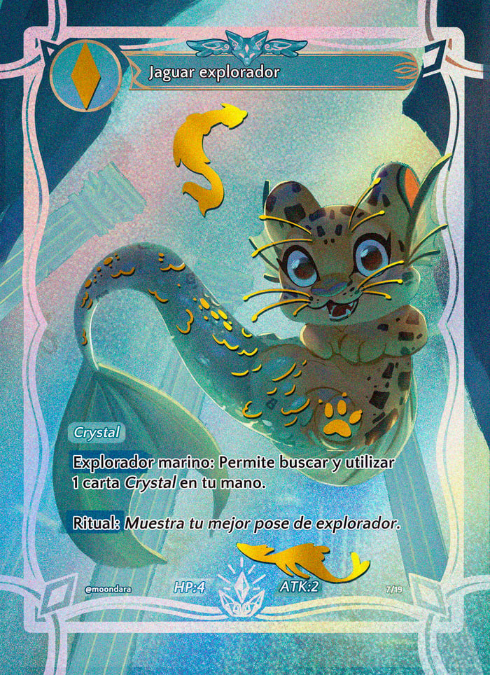 MAYAN UNDERWATER JAGUAR - COLLECTIBLE CARD