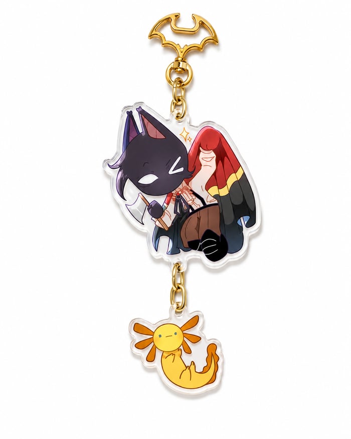 N4th & companion axolotl - TNOP Connection Keychains