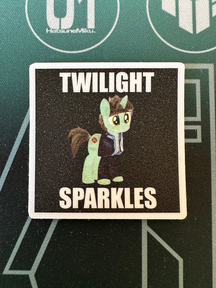 Edward Cullen "Twilight Sparkles" Pony Sand Glitter Frosted Stickers