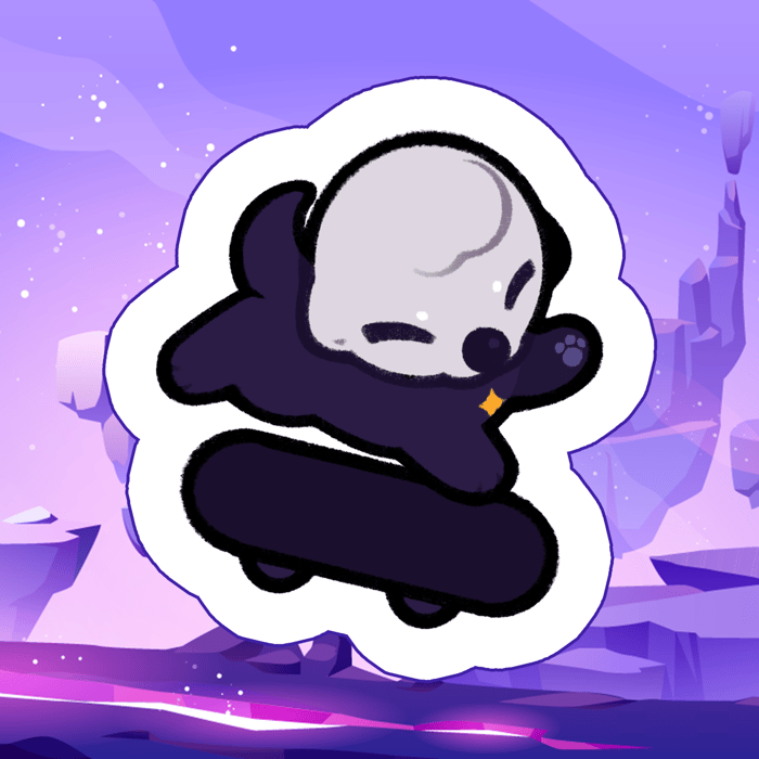 UFOtter's First Kickflip Sticker