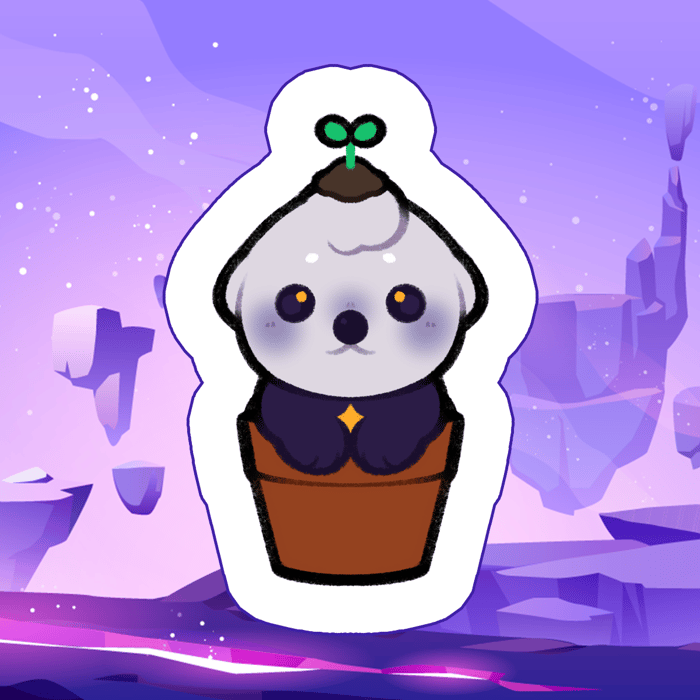 UFOtter Sprout Sticker
