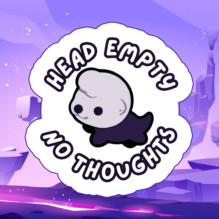 Head Empty, No Thoughts UFOtter Sticker
