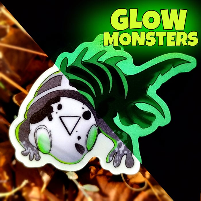 Skeleton Newt Glow In The Dark Acrylic Keychain