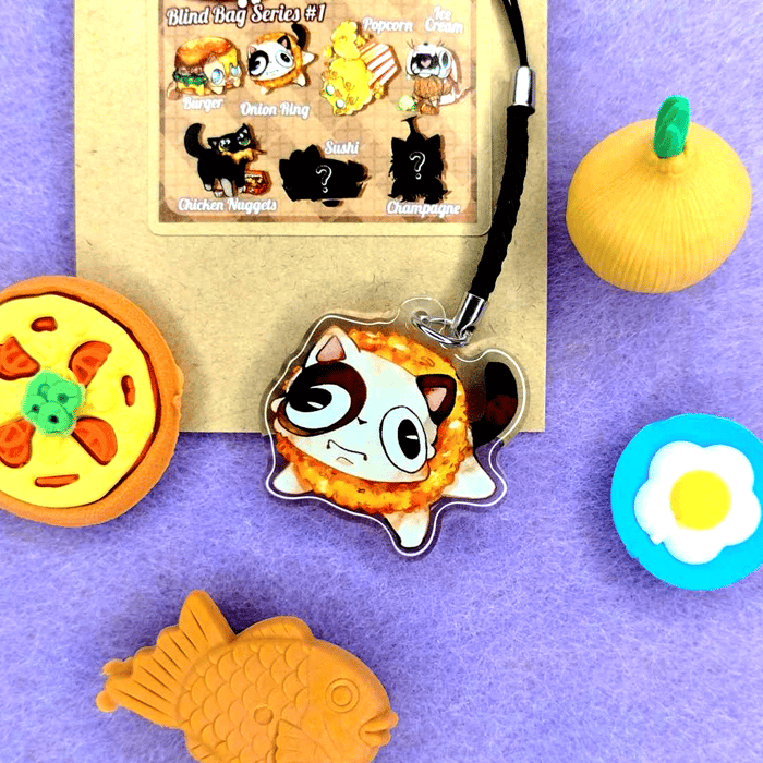 Stuck Onion Ring Cat | The Kitty Banquet Series 1