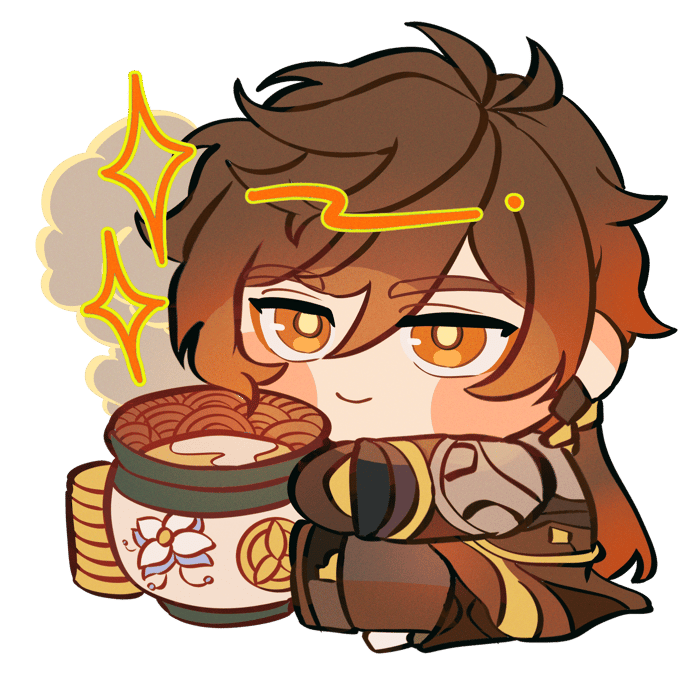 Zhongli Glitter Acrylic Keychain