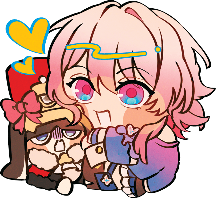 March 7th Glitter Acrylic Keychain