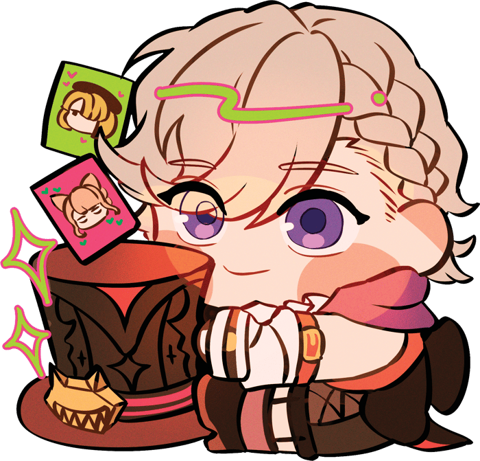 Lyney Glitter Acrylic Keychain