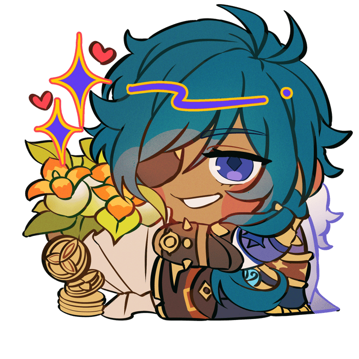 Kaeya Glitter Acrylic Keychain