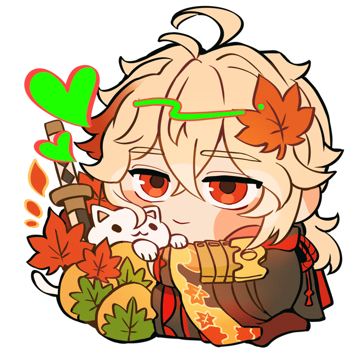 Kazuha Glitter Acrylic Keychain