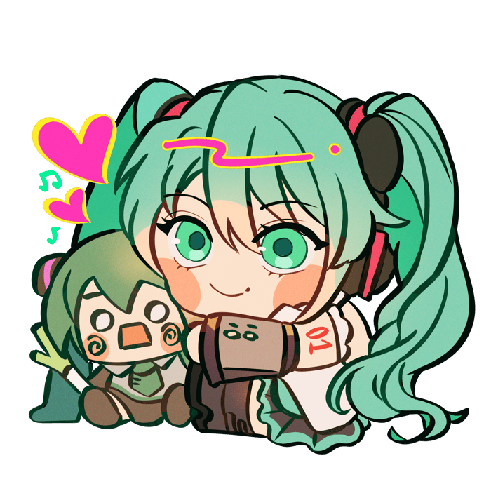 Miku Glitter Acrylic Keychain