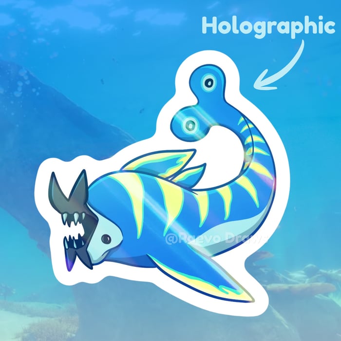 Subnautica 2: Nibbler Mango Holo Sticker (5pcs)