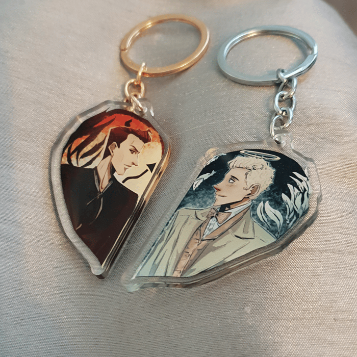 Good Omens Magnetic Keychains