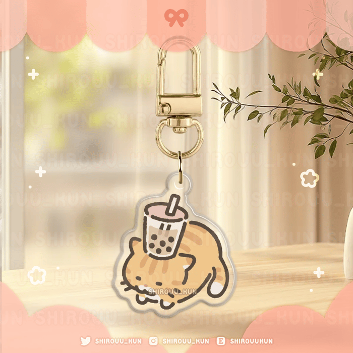 [m. chill boba] more silly cat keychains