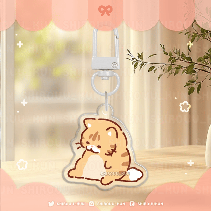 [q.] cat emote keychains