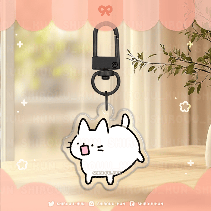[c.] cat doodle keychains