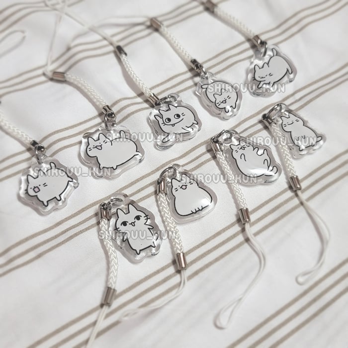 ˖ ⊹ cat doodle keychains ⊹ ˖