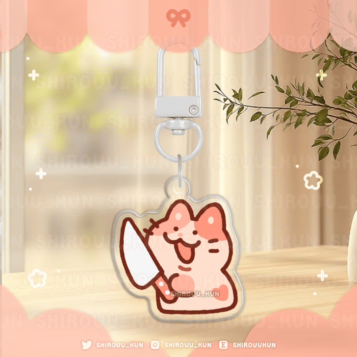 [d.] cat emote keychains
