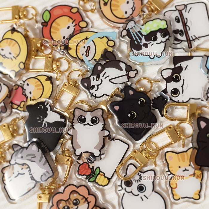 ˖ ⊹ cat meme keychains ⊹ ˖