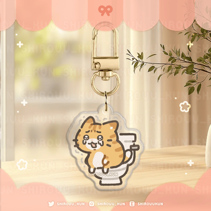 [d. toilet] more silly cat keychains
