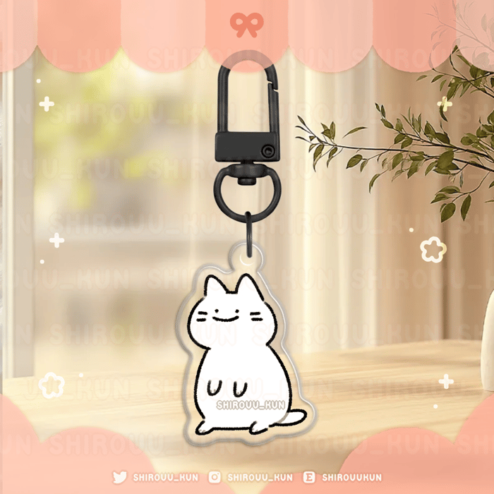 [h.] cat doodle keychains