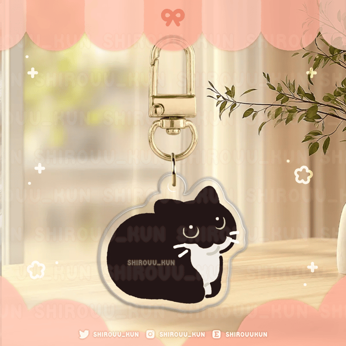 [f. maxwell] cat meme keychain