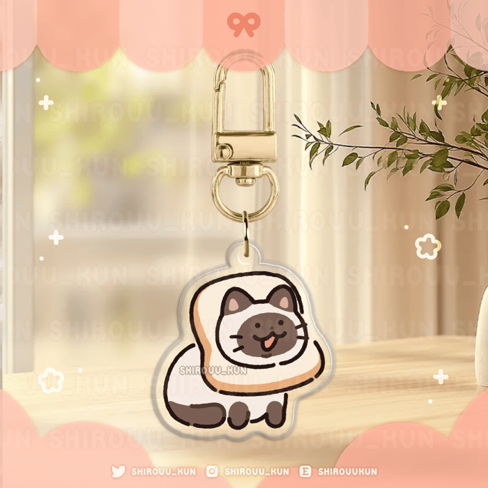 [p. bread] cat meme keychain