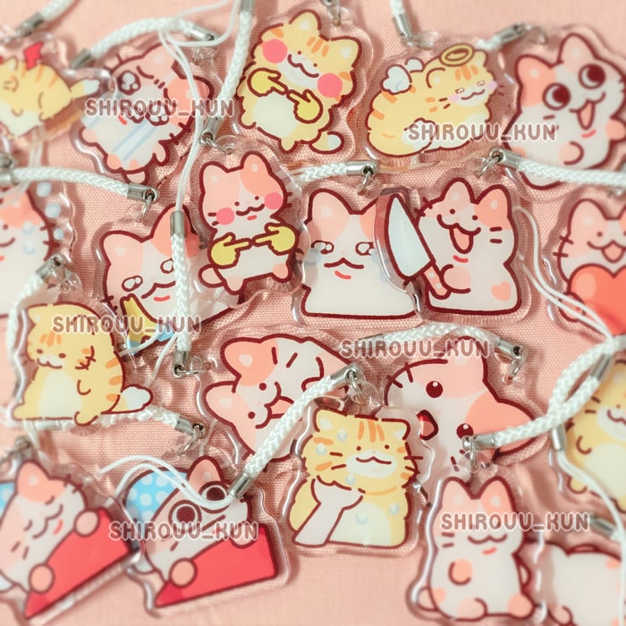 ˖ ⊹ cat emote keychains ⊹ ˖