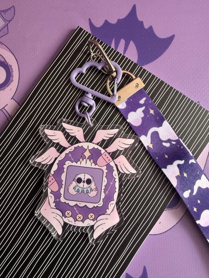 Bunny Puppet Lanyard Keychain