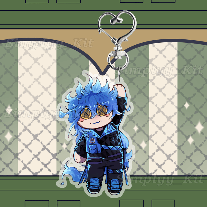 Idia Shroud TWST Ragdoll Epoxy Keychain