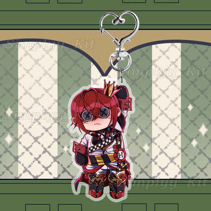 Riddle Rosehearts TWST Ragdoll Epoxy Keychain
