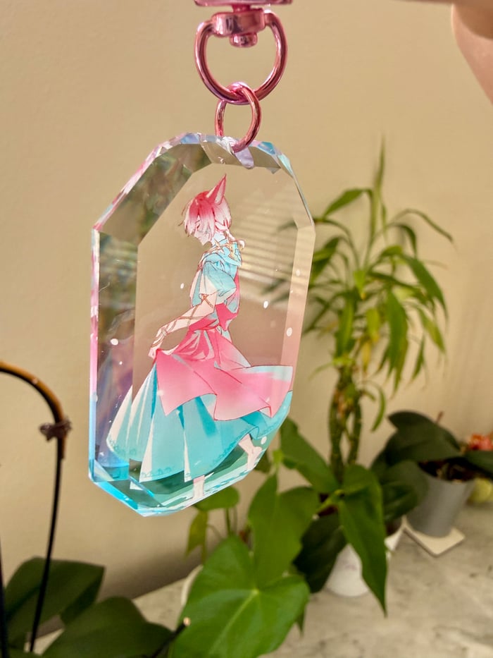 Crystal Exarch Acrylic Diamond Keychain