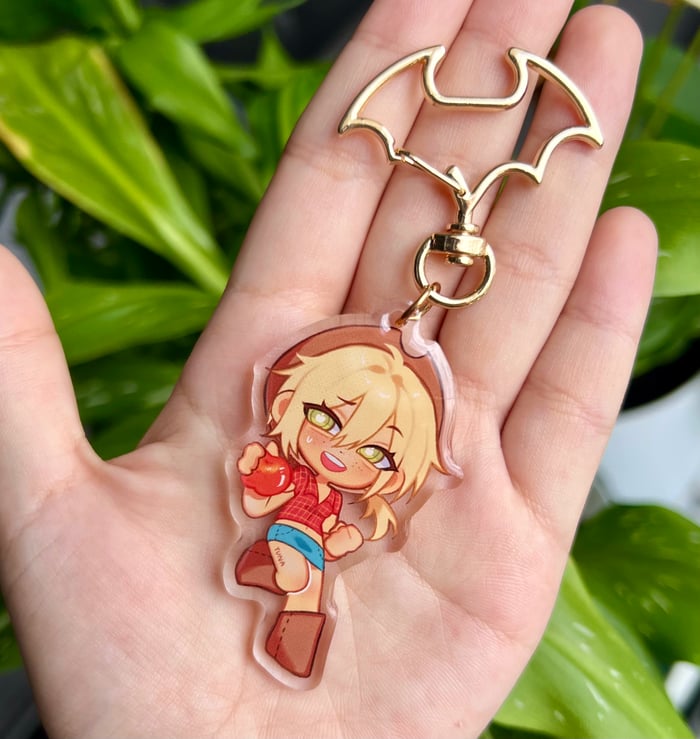 Apple Jack Epoxy Keychain