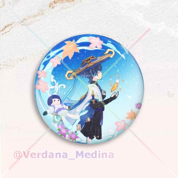 Wanderer Round Button Pin