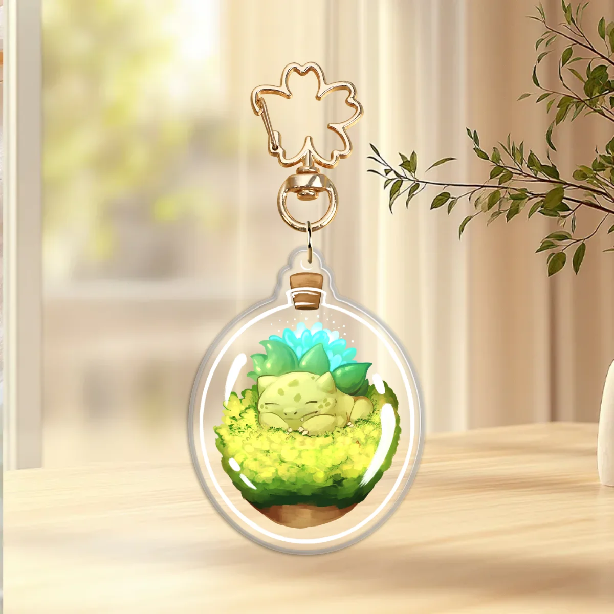 Terrarium Flask - Napping Bulbasaur