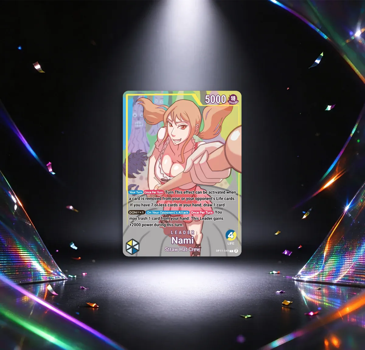 Nami Leader Card TCG - Holographic/Texturized