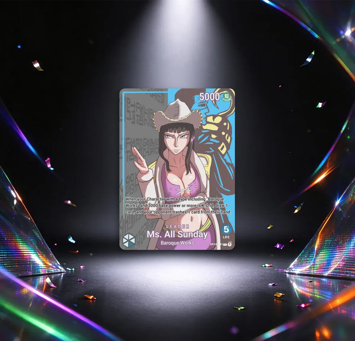 Ms. All Sunday Leader Card TCG - Holographic/Texturized