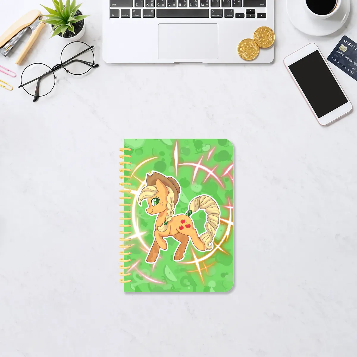 Applejack Crystal Pony dotted notebook