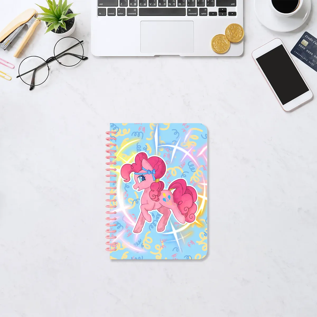Pinkie Crystal Pony dotted notebook